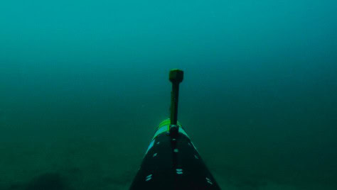 The Iver 3 underwater drone gives us the view from underwater. 