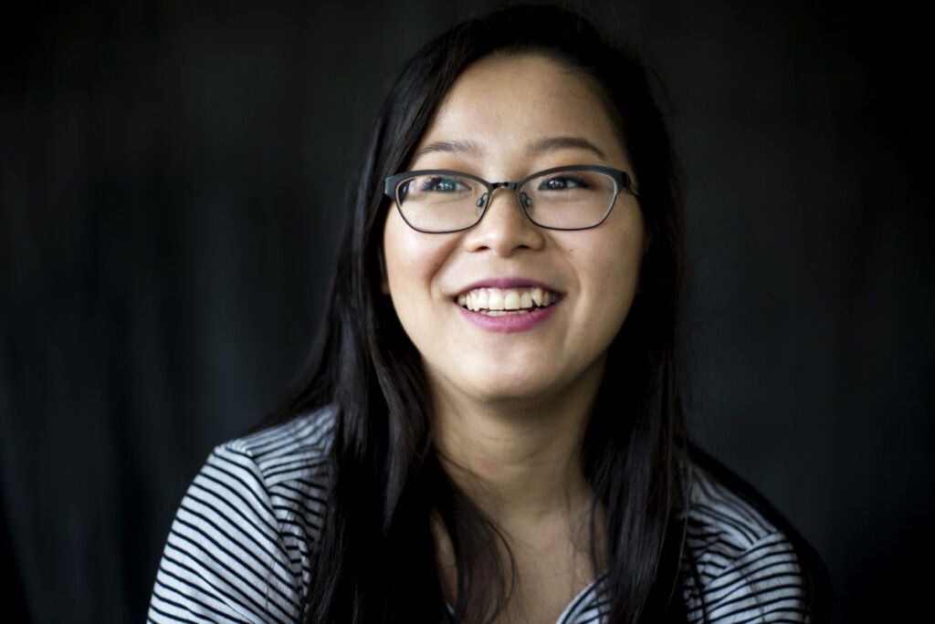 A portrait of the third year Mechanical Engineering PhD Student Angela Wu