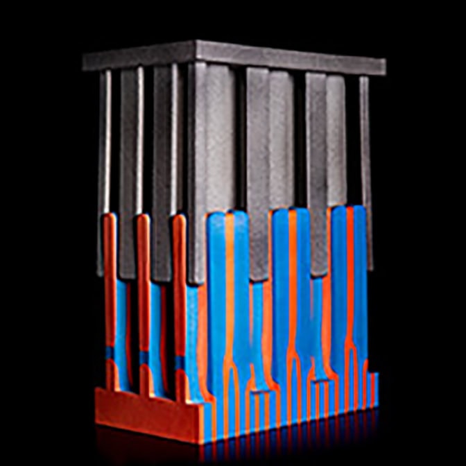 3D model showing transformation of self-assembling composite material
