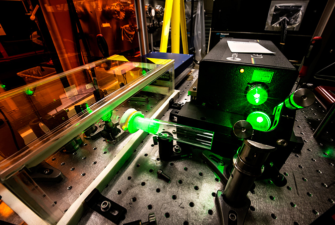 image of hercules laser demonstrated in a lab