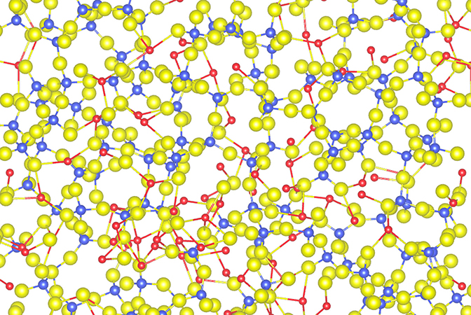 illustration of structural properties of glass