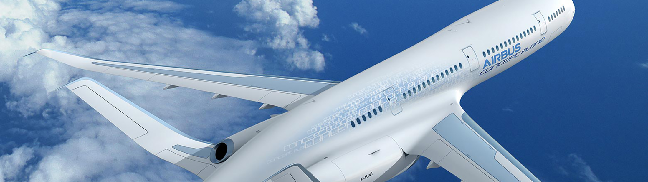 a concept plane illustration of the airbus in flight