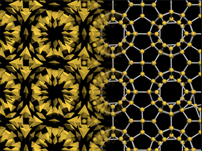 Nanostructure composed of gold pyramids