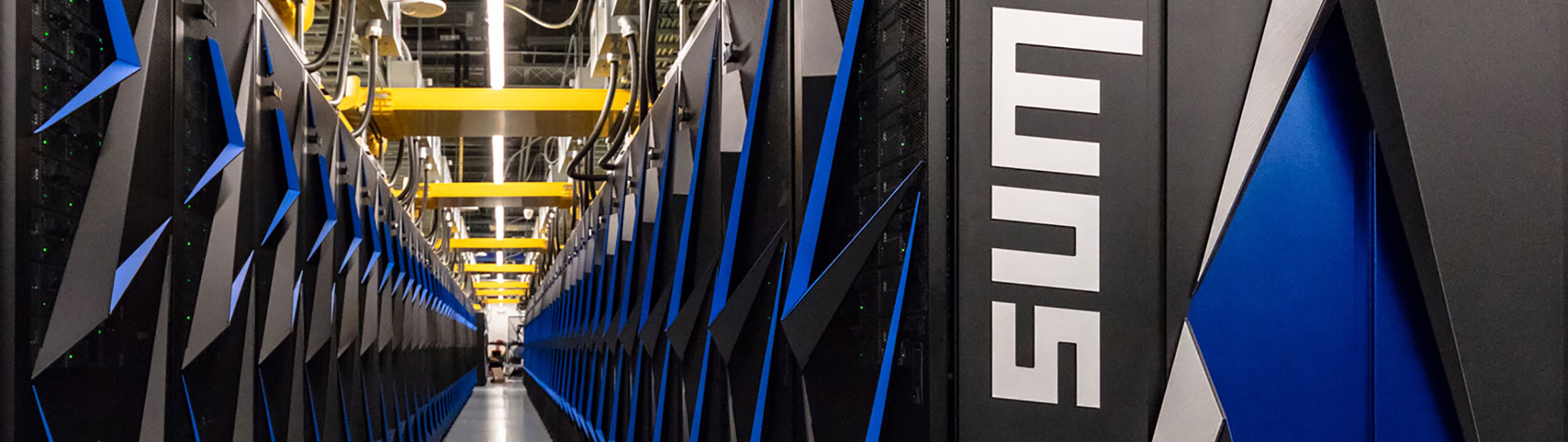 an image of the summit supercomputer data storage