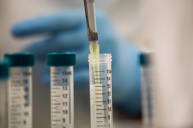 a close up image of a phd student measuring ammonia concentration levels