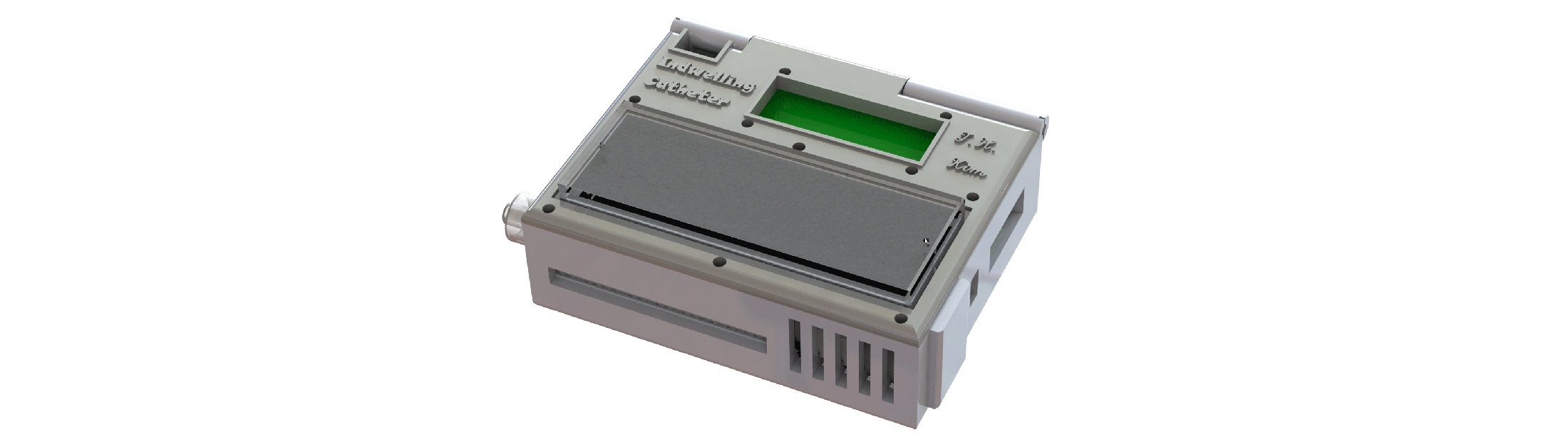 A device in the shape of a gray box.