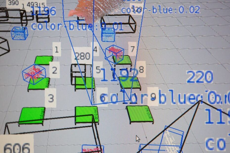 a look at how the robot interprets the game world