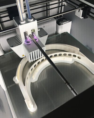 3D printer printing a headband
