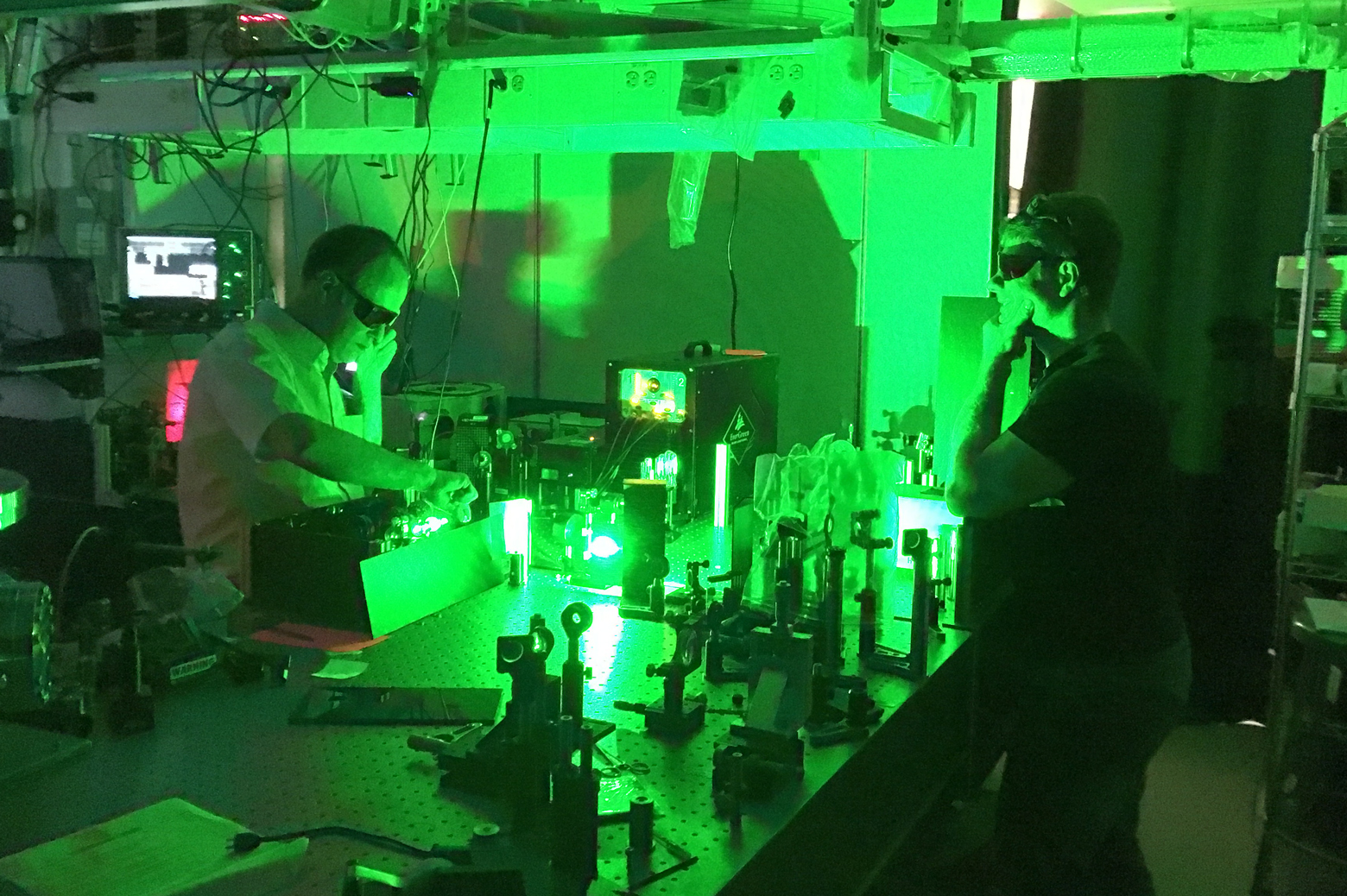 image of researchers experimenting in their lab