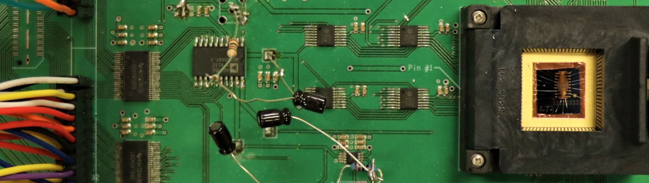 Close-up of a circuit board.