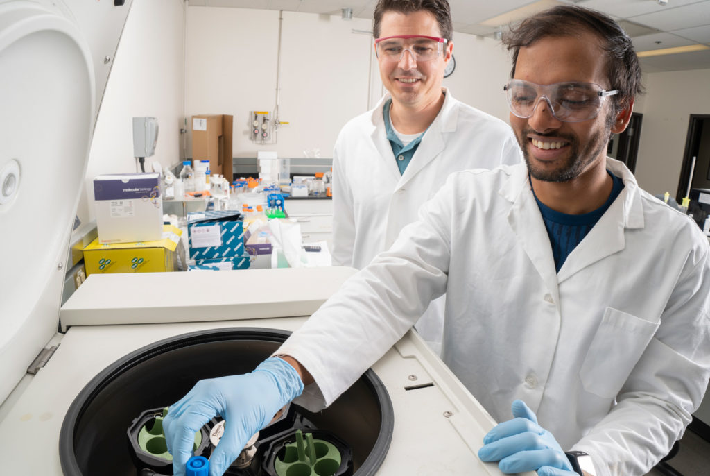 Two people in a lab