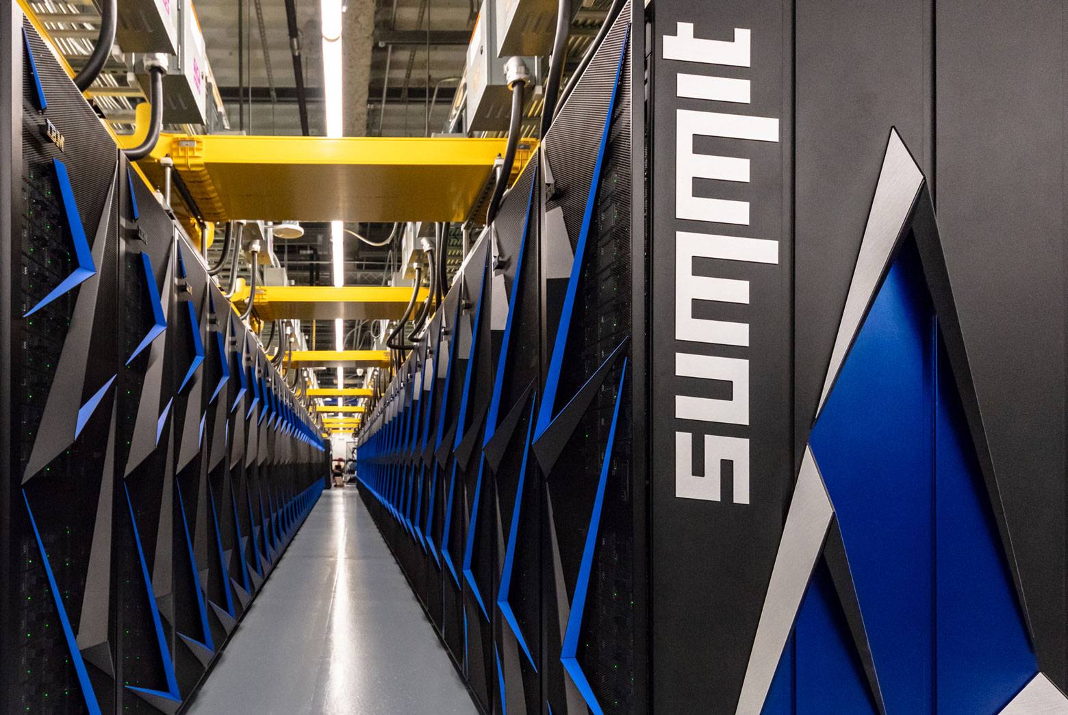 an image of the summit supercomputer data storage