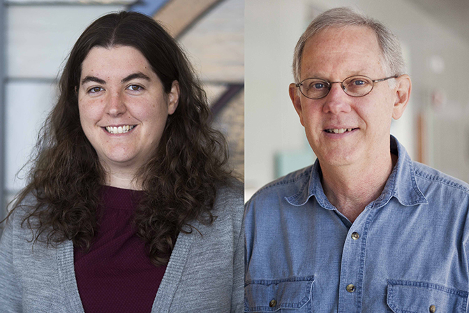 Side-by-side headshots of Professors Mathieu and Hiskens.