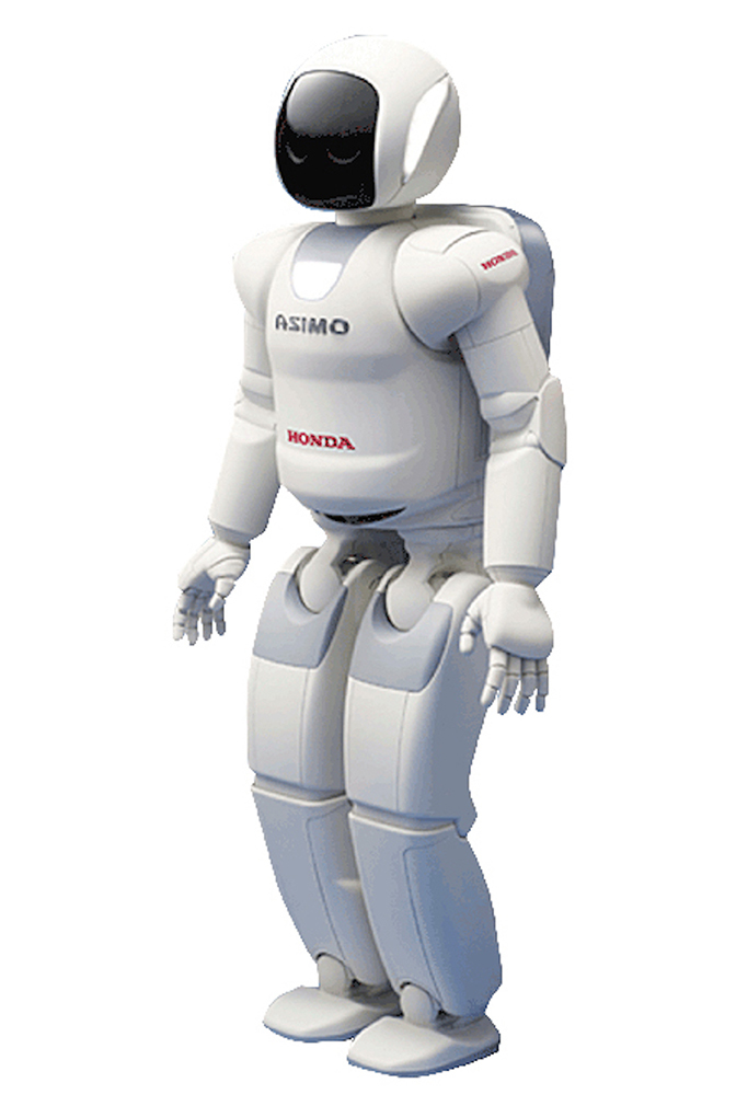 A robot in the shape of an astronaut.