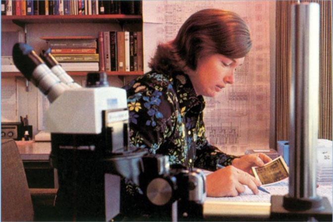 female scientist at desk