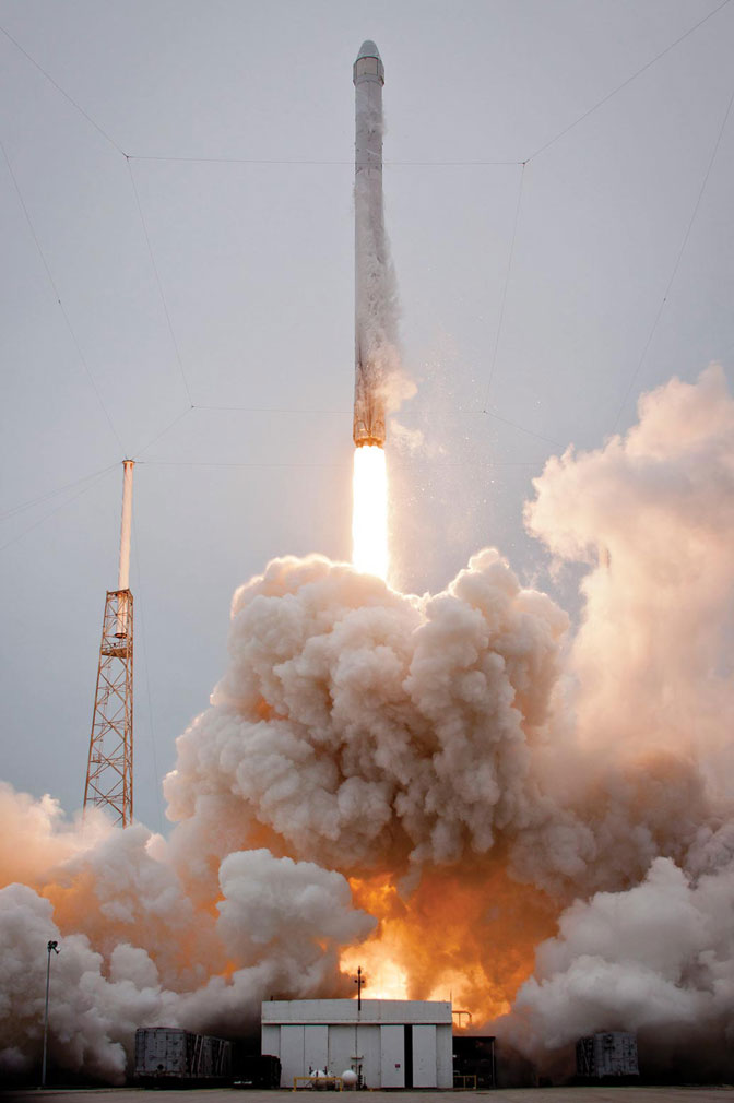 SpaceX's Dragon spacecraft and Falcon 9 rocket lift off from Cape Canaveral