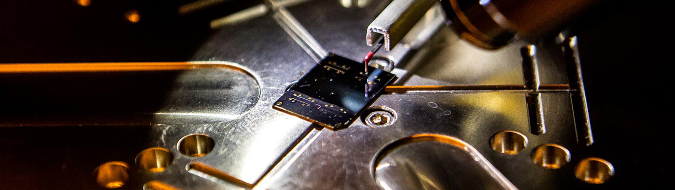 Close up of heat conducting chip research in a lab