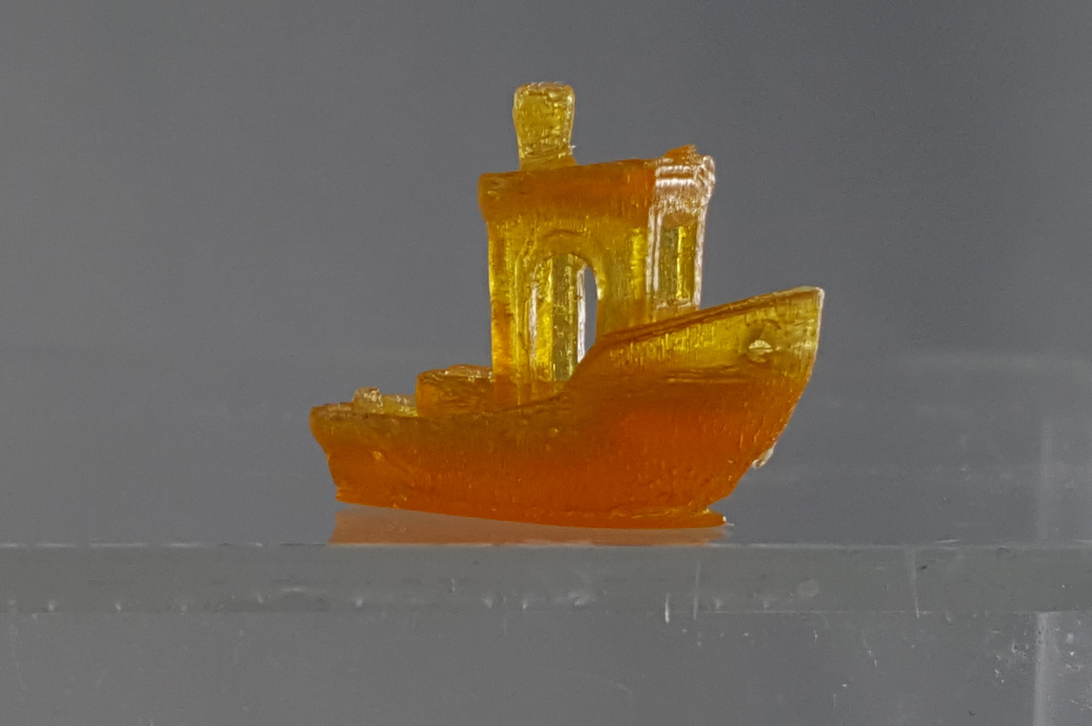 A resin sample created by the new 3D printer
