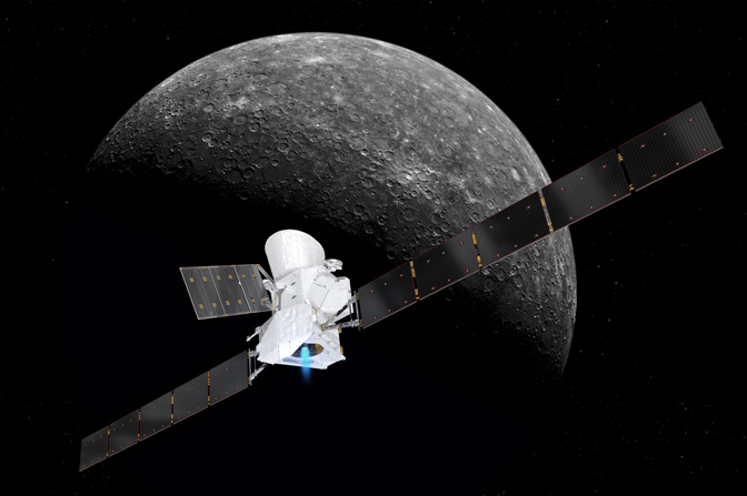 The Mercury Transfer Module separates from the BepiColombo Mercury Planetary Orbiter (MPO) and Mercury Magnetospheric Orbiter (MMO) composite spacecraft.