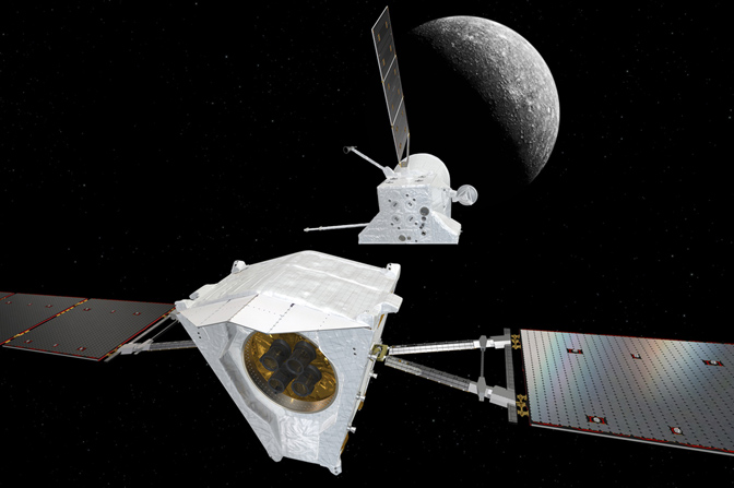 The Mercury Transfer Module separates from the BepiColombo Mercury Planetary Orbiter (MPO) and Mercury Magnetospheric Orbiter (MMO) composite spacecraft