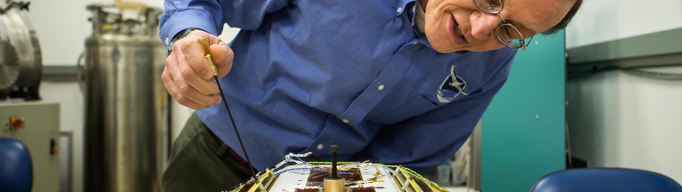 Researcher inspects CYGNSS