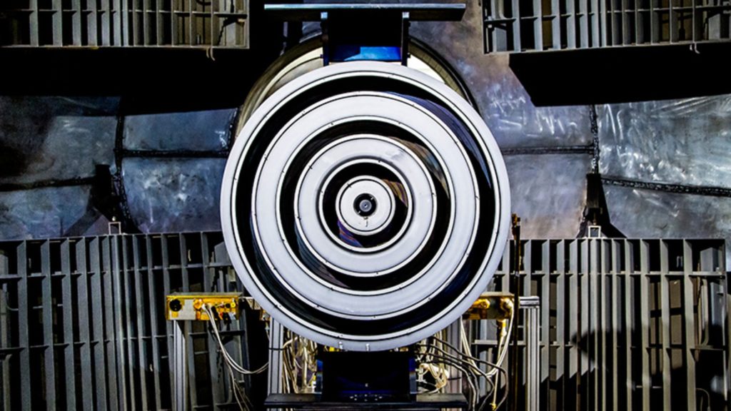 An X3 thruster that AERO professor Alec Gallimore's team has been working on in conjunction with NASA in the Plasmadynamics & Electric Propulsion Laboratory.