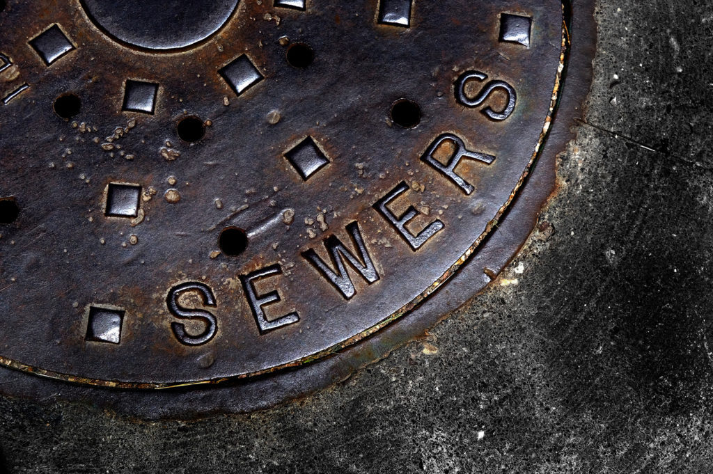 A sewer manhole cover