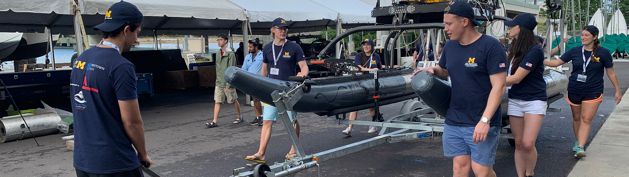 The Michigan RobotX team competed in the 2018 Maritime RobotX Challenge in Honolulu on Dec. 8-15. Photo: Michigan RobotX