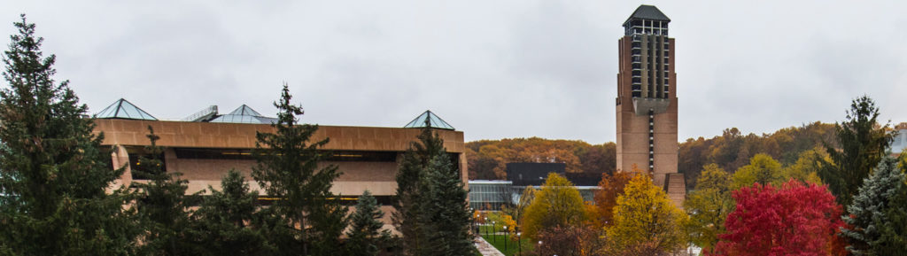 North campus’ Grove and Duderstadt during fall 2018.