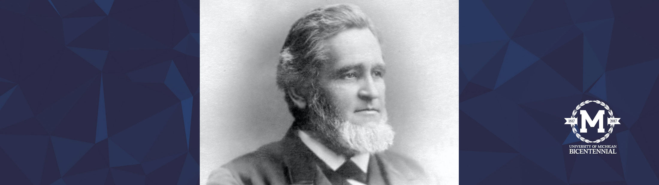 Black and white portrait of Michigan Engineering’s first professor, Alexander Winchel.