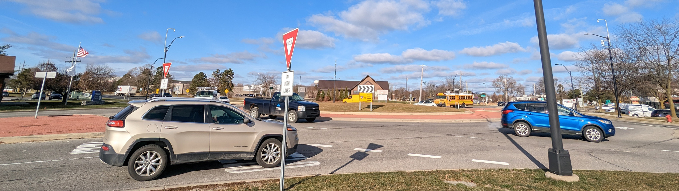 The State Street/Ellsworth Road roundabout