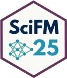 Logo for the #SciFM25: Scientific Discovery in the Age of AI is the 2nd conference on foundation models and AI agents for science.