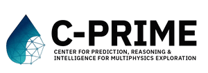 (C-PRIME) Center for Prediction, Reasoning & Intelligence for Multiphysics Exploration logo.